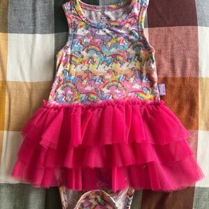 Posh Peanut Lisa Frank Markie Tutu Bodysuit